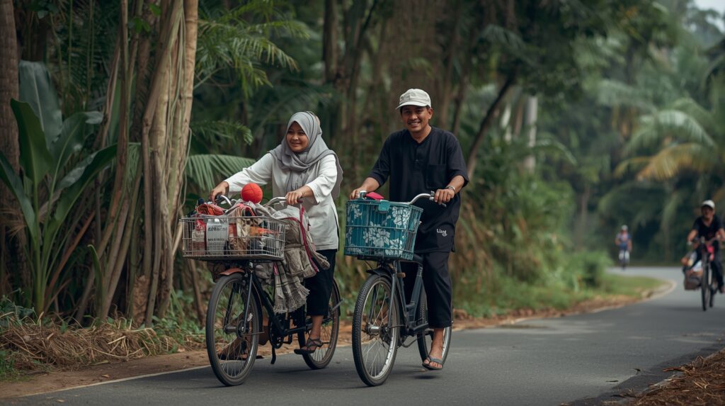 Keluarga Muslim Indonesia menerapkan gaya hidup ramah lingkungan, menjalankan 3R di area hijau.
