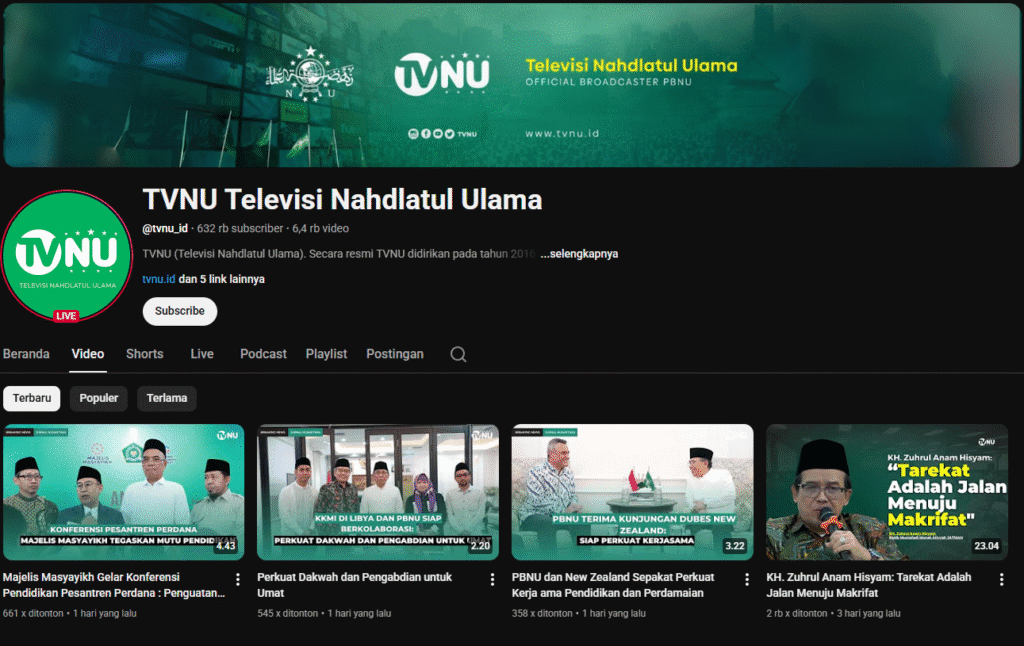 Chanel Youtube TV NU