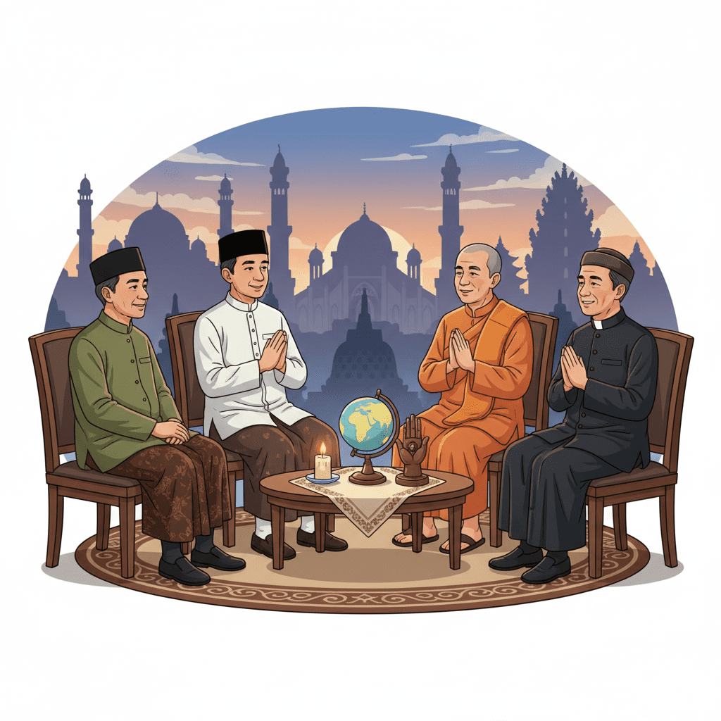 Kepemimpinan dan keteladanan tokoh agama dalam moderasi beragama Indonesia untuk membangun harmoni dan dialog antar umat