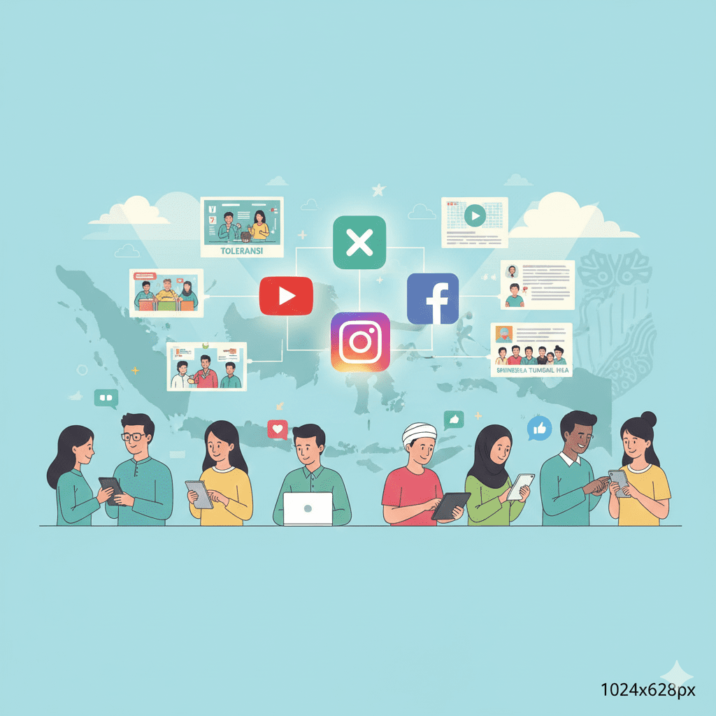 "Komunikasi dan media digital untuk moderasi beragama Indonesia dengan strategi konten positif dan counter narrative ekstremisme"