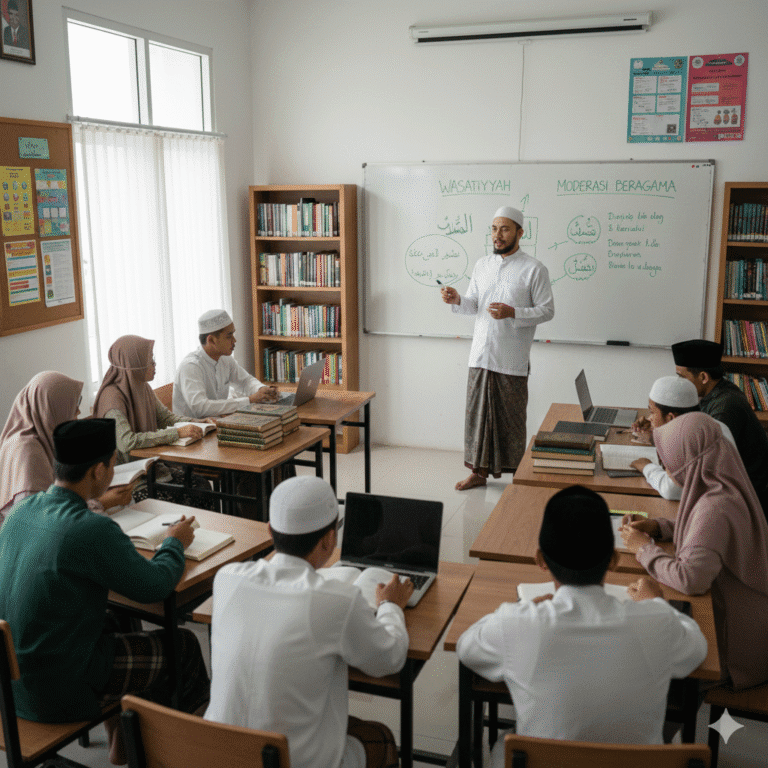 Pembelajaran kurikulum moderasi beragama di madrasah dengan integrasi kitab klasik dan metode modern