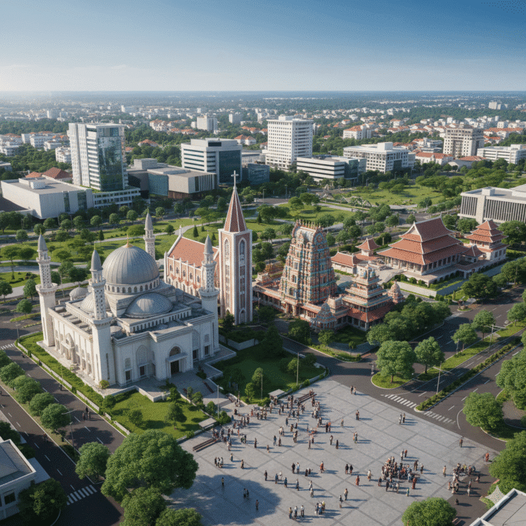 Kota toleran di Indonesia dengan keberagaman rumah ibadah dan masyarakat multikultural yang hidup harmonis