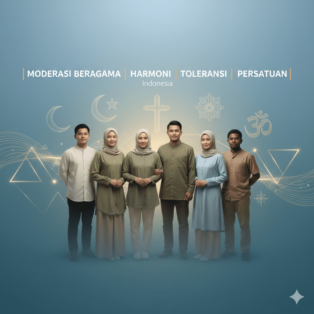 Harmoni moderasi beragama Indonesia dengan masyarakat berbagai agama bersama-sama dalam dialog toleransi dan kerukunan umat beragama