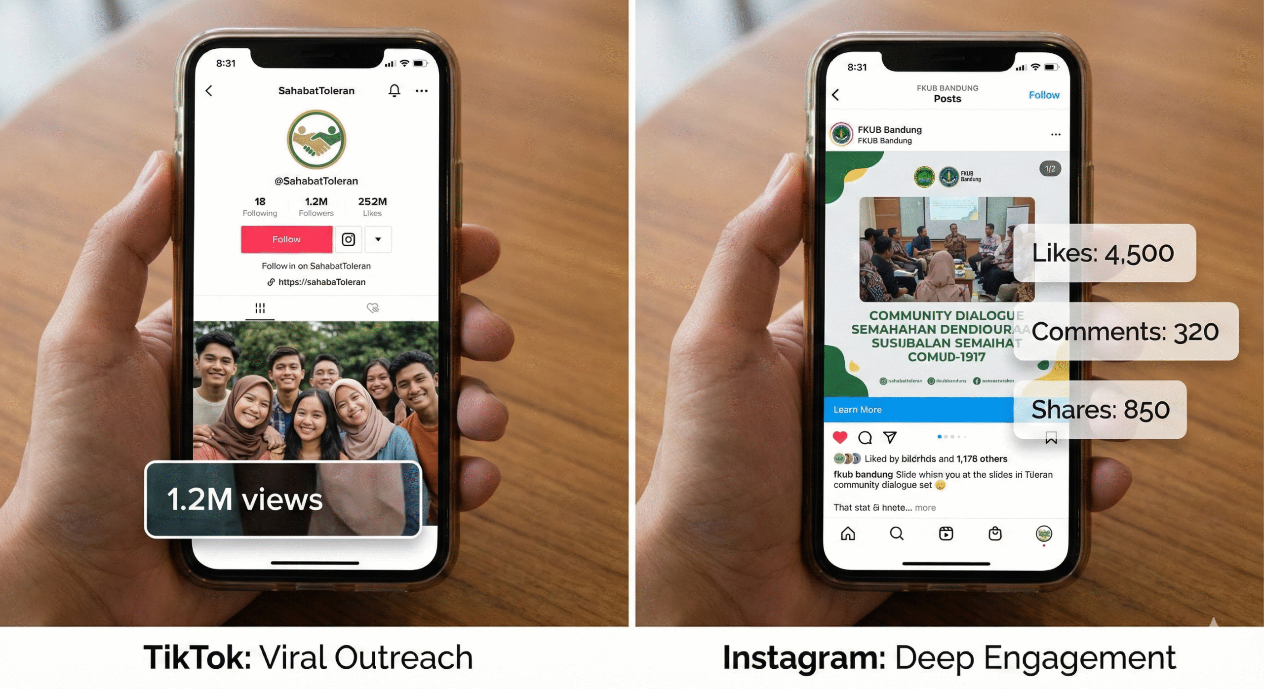 Strategi Konten Media Sosial untuk Kampanye Toleransi Beragama , Study case
