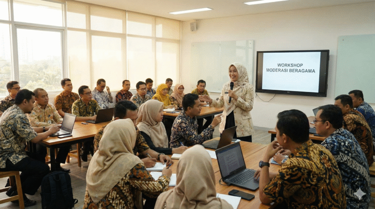 Pelatihan guru PAI tentang moderasi beragama dengan metode interaktif dan kolaboratif