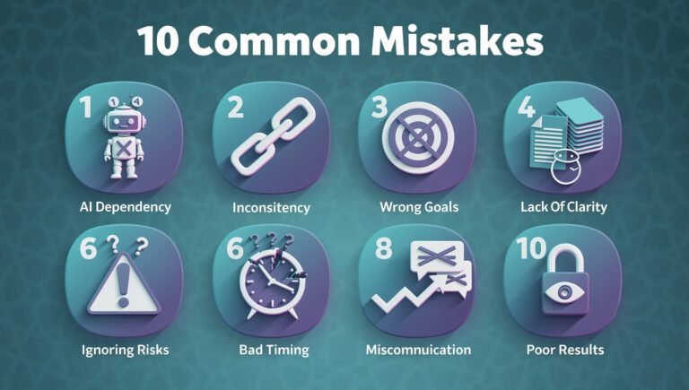 "Infografis 10 kesalahan umum pengguna tarteel ai dan cara mengatasi untuk hafalan optimal"