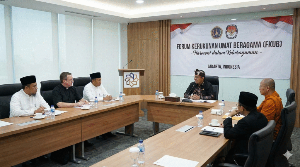 Forum Kerukunan Umat Beragama (FKUB) mengadakan dialog tokoh agama untuk menjaga toleransi dan harmoni