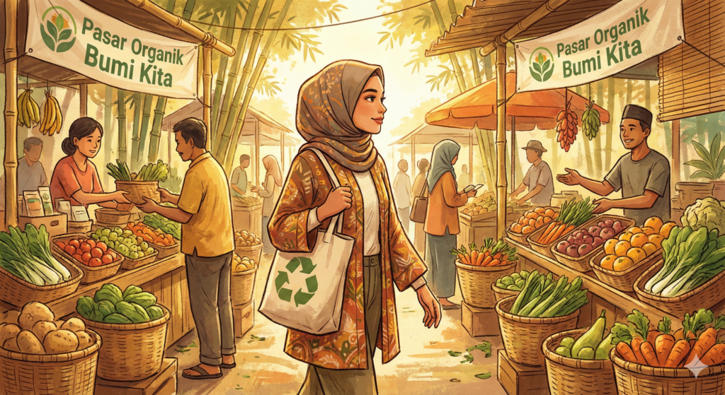 Muslim menjalankan gaya hidup berkelanjutan dengan belanja ramah lingkungan