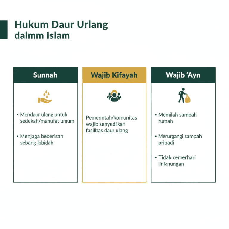 “infografis daur ulang dalam islam di masjid dan bank sampah syariah”