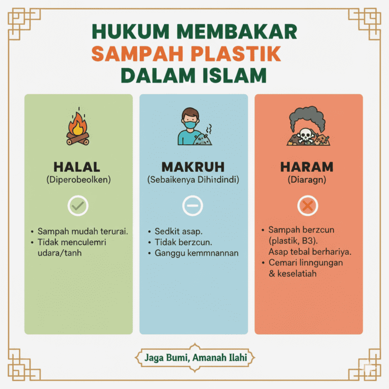 Hukum Membakar Sampah Plastik dalam Islam: Halal, Makruh, atau Haram?