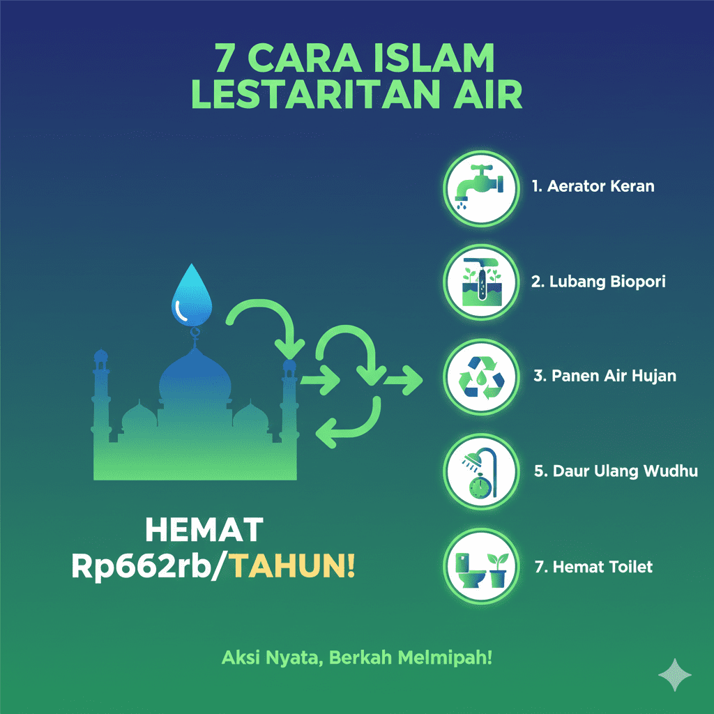 7 cara praktis islam pelestarian air di rumah dan masjid