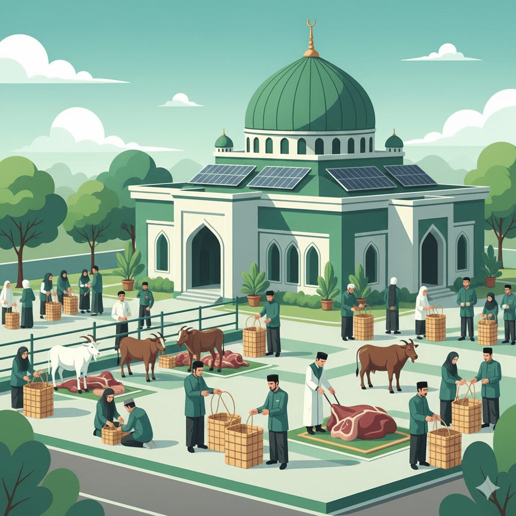 hewan dalam islam pada praktik qurban ramah lingkungan di masjid