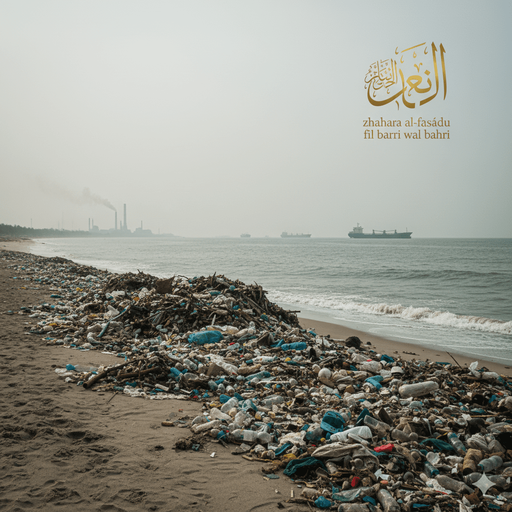 Kerusakan laut dan pantai akibat sampah plastik dalam konteks tafsir ar rum 41 kerusakan.
