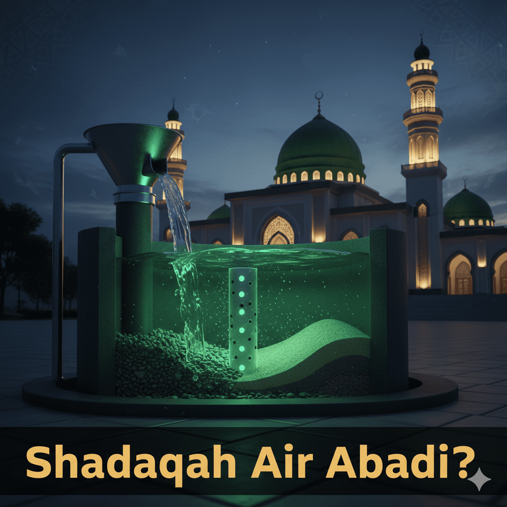 Struktur sumur resapan masjid 5 lapisan filter