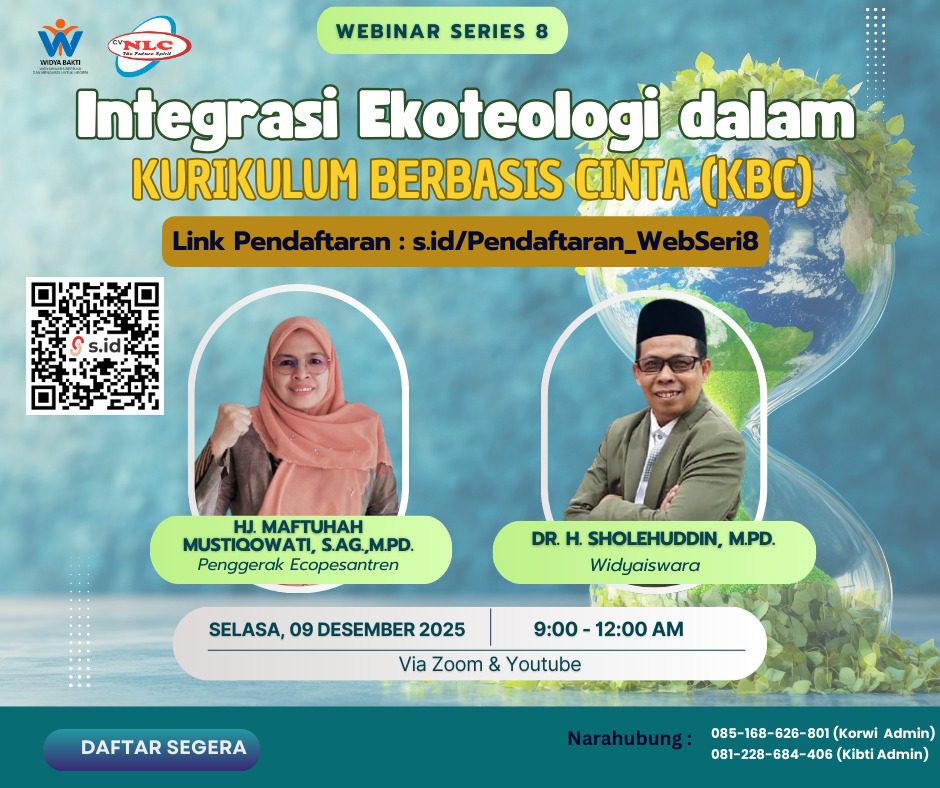 Korwi BDK Surabaya Gelar Webinar Ekoteologi dalam Kurikulum Cinta Bersama Dr. Sholehuddin, M.Pd.I dan Hj. Maftuchah Mustiqowati