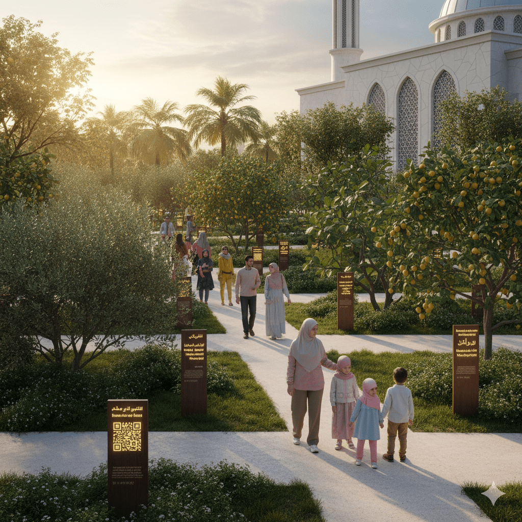 Taman Quran berisi tanaman Al-Quran sebagai implementasi tanam pohon sunnah nabi