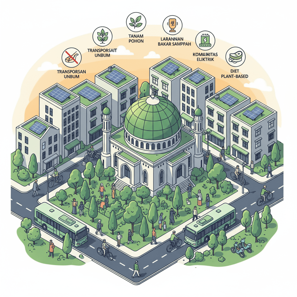 ilustrasi aksi nyata umat islam menghadapi islam dan perubahan iklim