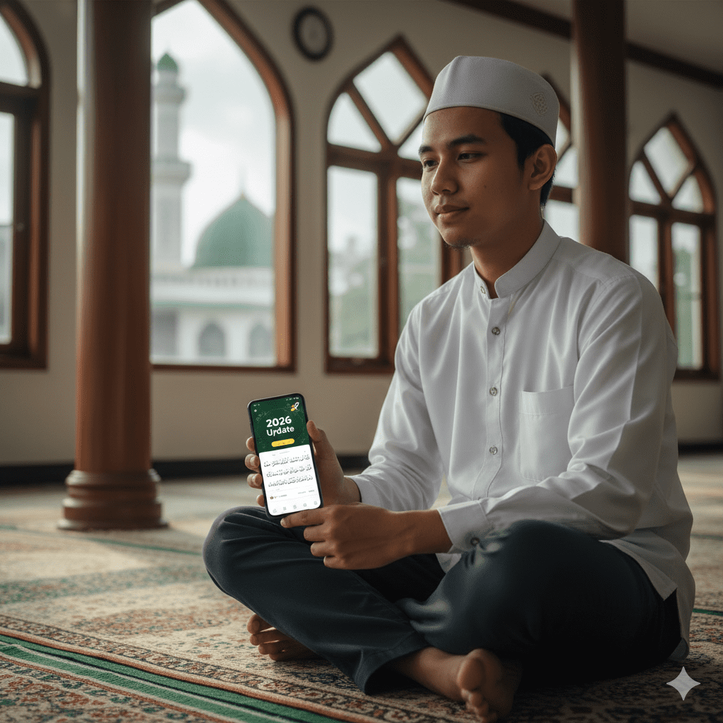 Update fitur Tarteel AI 2026 untuk hafalan Al-Qur’an dengan tampilan baru yang lebih fokus dan minim distraksi