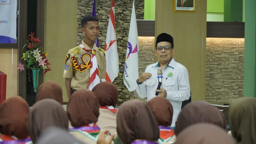 Peserta kemah Scouting for Peace and Humanity mengikuti sesi penguatan moderasi beragama dan pencegahan radikalisme