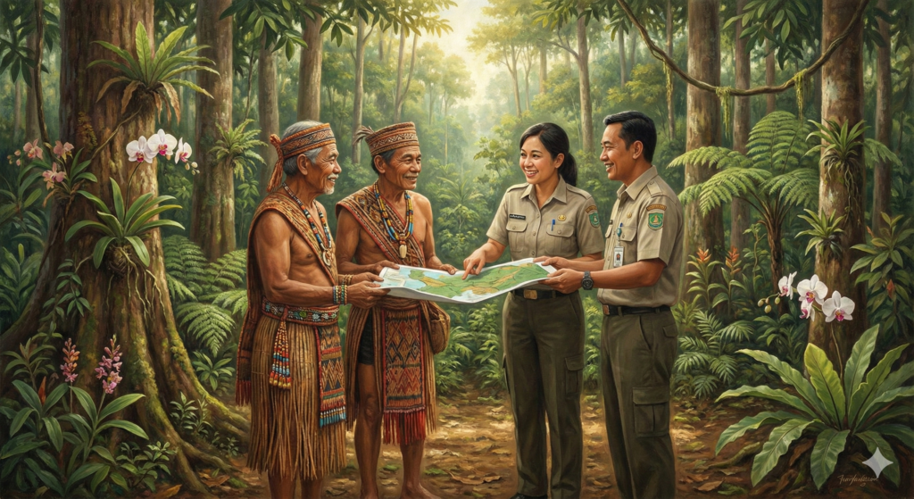 co-management hutan adat, Masyarakat adat dan pemerintah bekerja sama mengelola hutan adat secara berkelanjutan