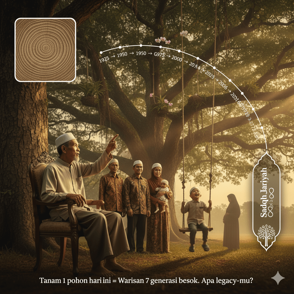 sedekah jariyah pohon hingga kiamat 7 generasi manfaat reboisasi muslim tanggung jawab khalifah