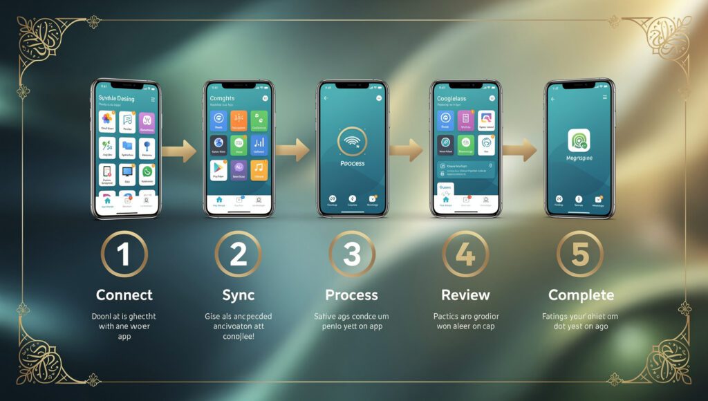 tools pendukung untuk menghafal dengan diagram workflow dari Tarteel AI ke Loop Habit Tracker Notion dan Telegram
