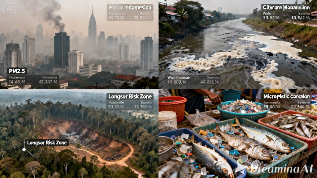 Krisis maslahah dharuriyyah Indonesia: polusi udara Jakarta, pencemaran Citarum, deforestasi, mikroplastik
