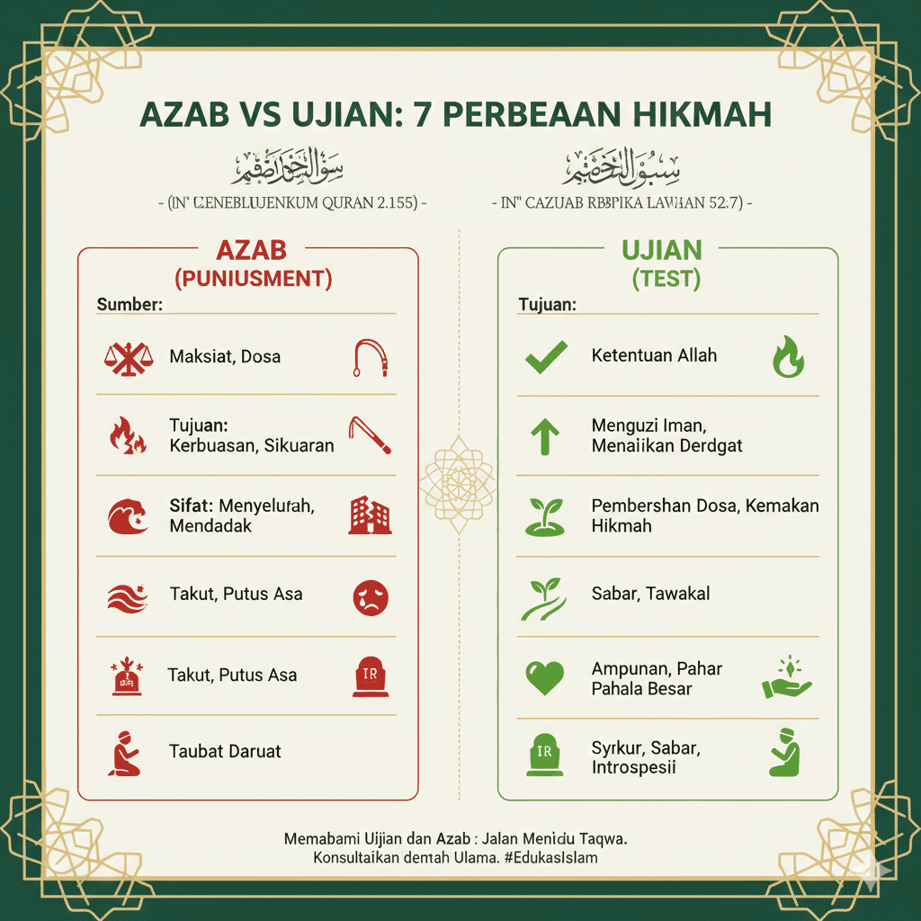 7 perbedaan azab dan ujian dalam islam menurut ulama