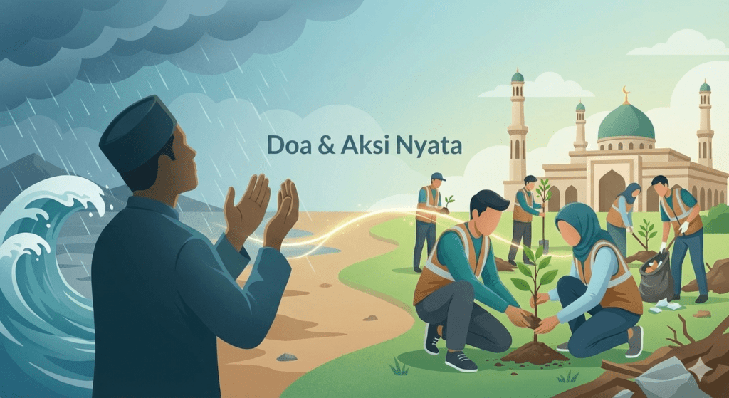 Doa Bencana Alam Menurut Sunnah Bukan Cuma Istighfar, Tapi Juga Action Nyata