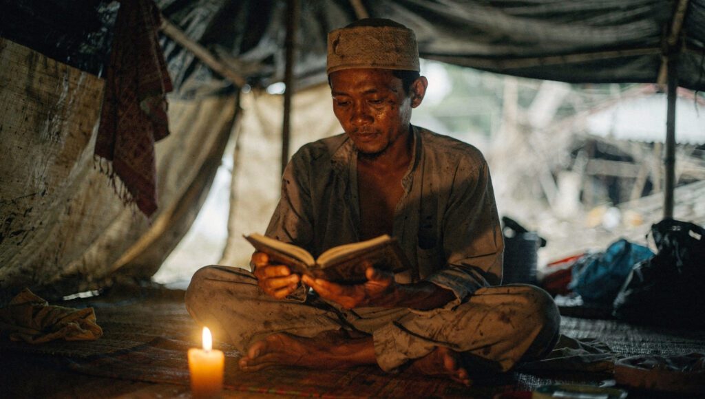 Doa bencana alam menurut sunnah diamalkan dengan khusyuk dan tawakal oleh korban bencana yang bersabar dan yakin pada pertolongan Allah SWT