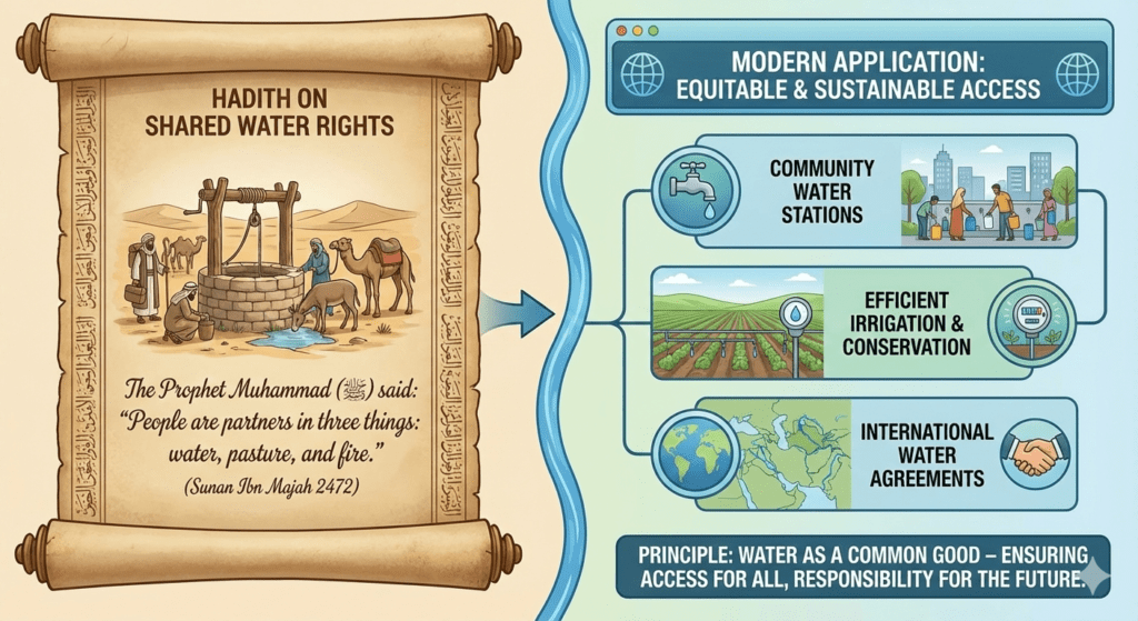 Hadits tentang hak bersama atas air dan implementasinya