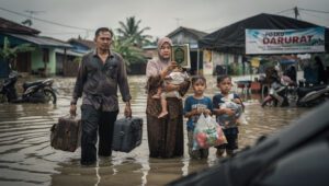 Hukum mengungsi saat bencana dalam Islam memperbolehkan keluarga Muslim meninggalkan rumah untuk menyelamatkan nyawa seperti pengungsi banjir Aceh 2025