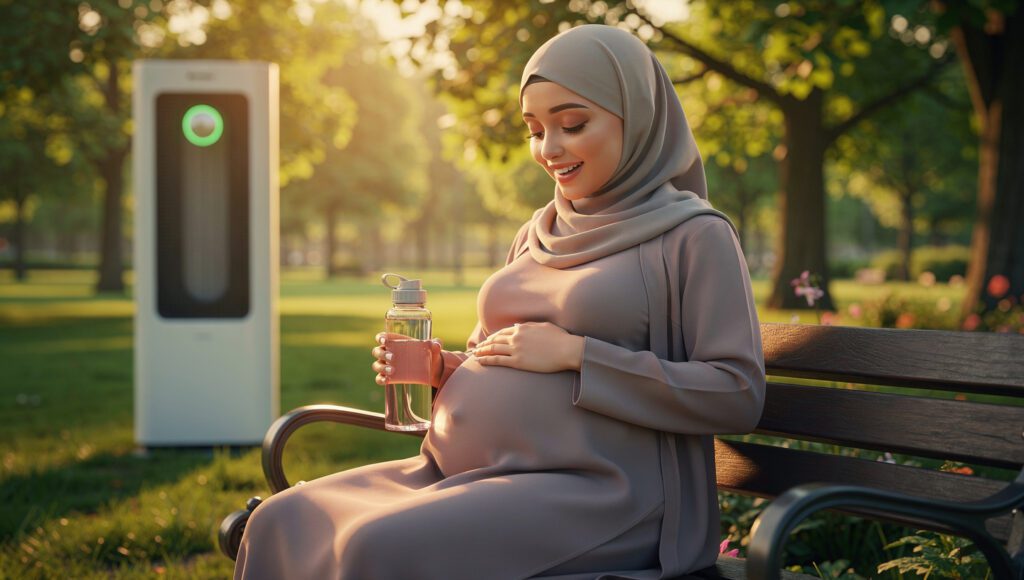 Ibu hamil muslimah proteksi hifdz al nasl dari polusi lingkungan kehamilan sehat islam