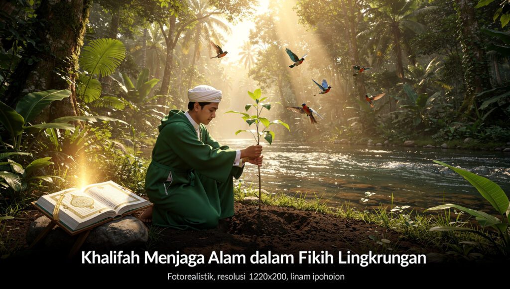 "Khalifah menjaga alam dalam fikih lingkungan syariah."