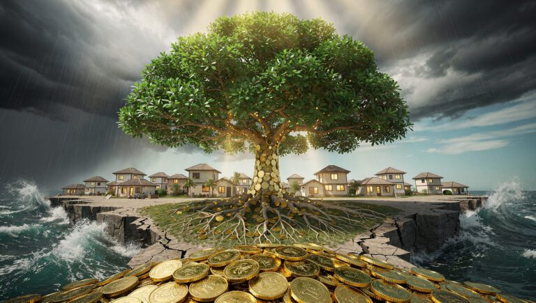 Ilustrasi zakat produktif bencana sebagai investasi jangka panjang yang melindungi komunitas