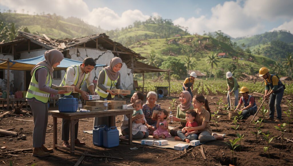 Infaq bencana Aceh untuk bantuan kemanusiaan dan pemulihan lingkungan pascabencana