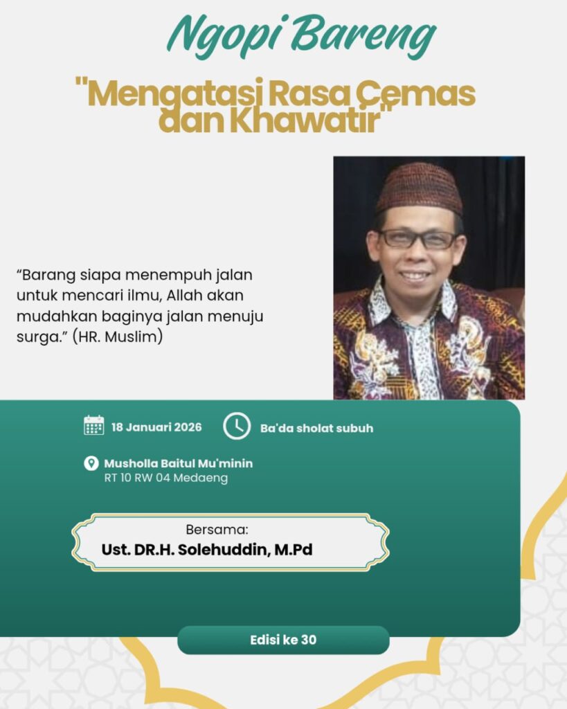Kuliah shubuh Musholla Baitul Mukminin
