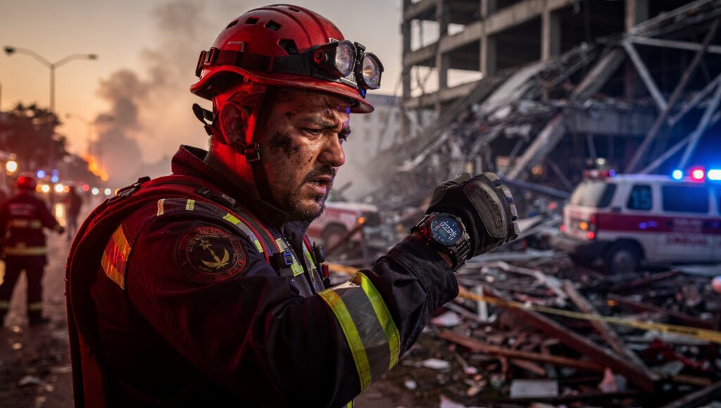 bolehkah menunda shalat karena bencana alam? Petugas penyelamat memeriksa waktu shalat di sela-sela operasi pencarian korban bencana