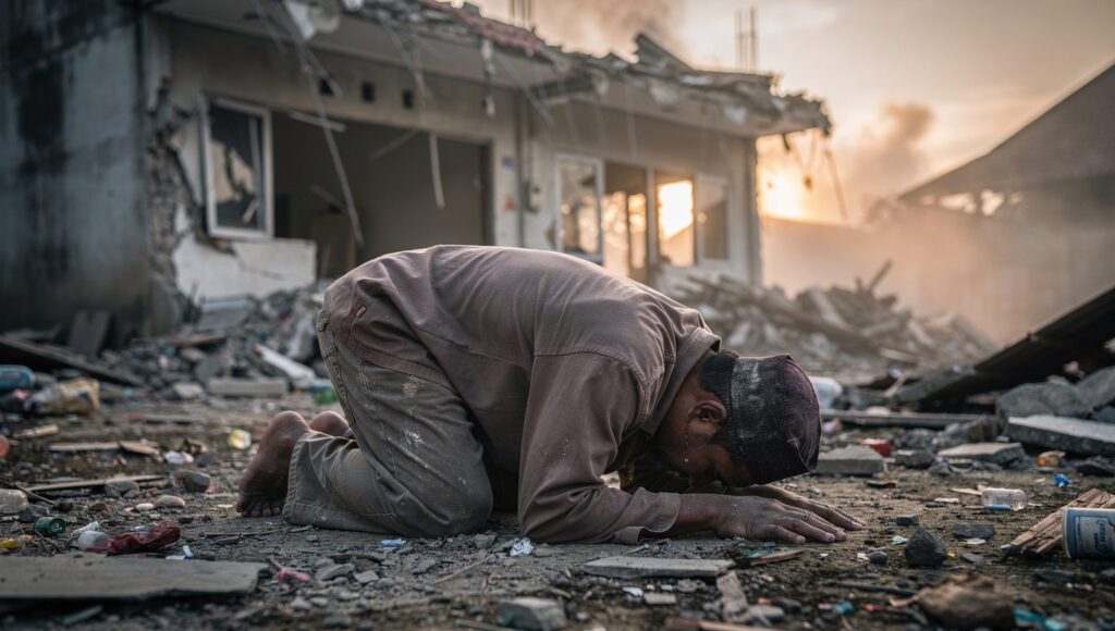 taubat setelah bencana dengan sujud penuh penyesalan kepada allah