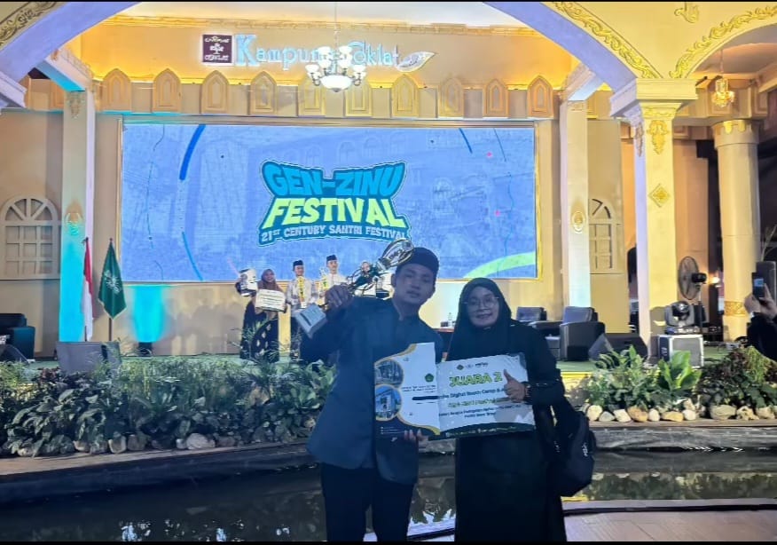 Sultan Ahmad Dafa juara 2 AI Boot Camp PWNU Jatim, alumni pelatihan penyiaran ISNU Sidoarjo di Kampung Coklat Blitar