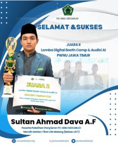Sultan Ahmad Dafa juara 2 AI Boot Camp PWNU Jatim, alumni pelatihan penyiaran ISNU Sidoarjo di Kampung Coklat Blitar