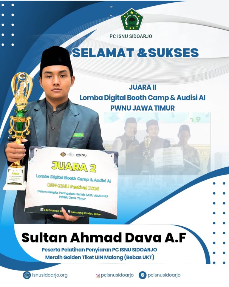 Sultan Ahmad Dafa juara 2 AI Boot Camp PWNU Jatim, alumni pelatihan penyiaran ISNU Sidoarjo di Kampung Coklat Blitar