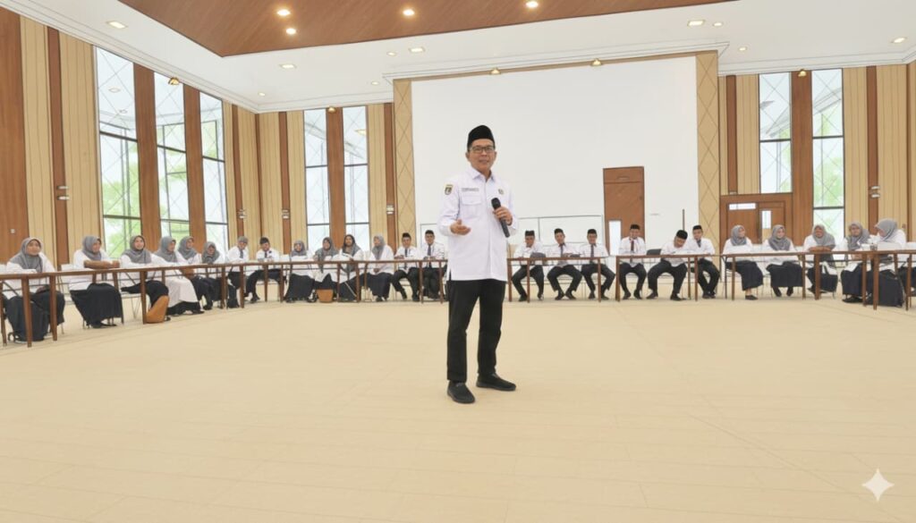 Sholehuddin memaparkan materi