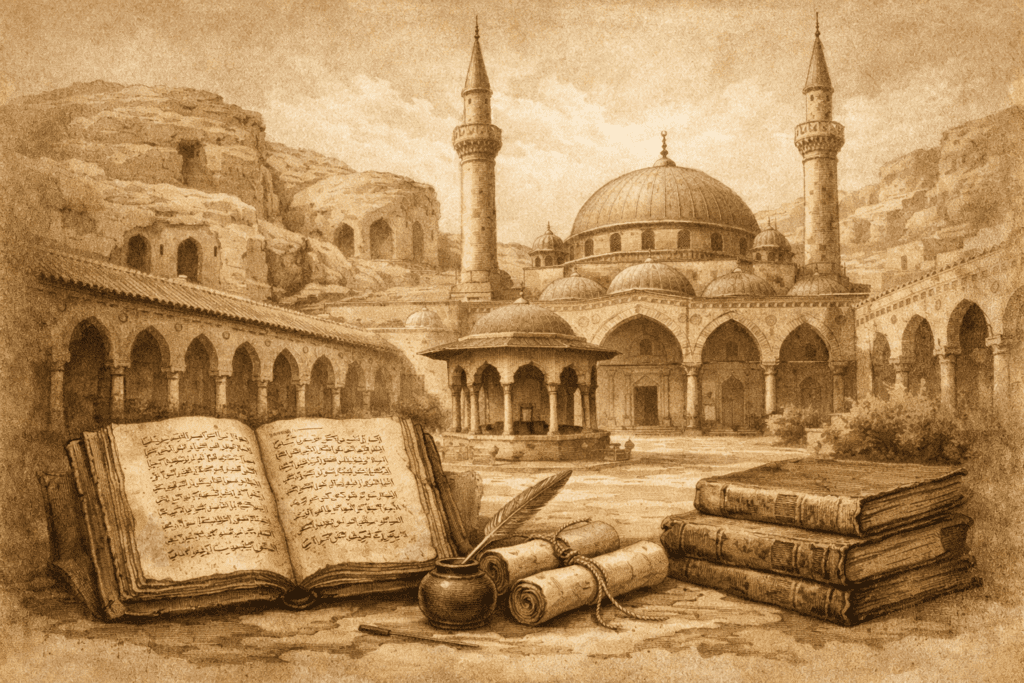 Ilustrasi kebijakan sejarah terkait kaum thamud.