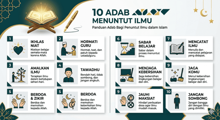 Sepuluh adab menuntut ilmu yang diajarkan Al-Qur'an, Sunnah, dan ulama sebagai kunci keberkahan ilmu
