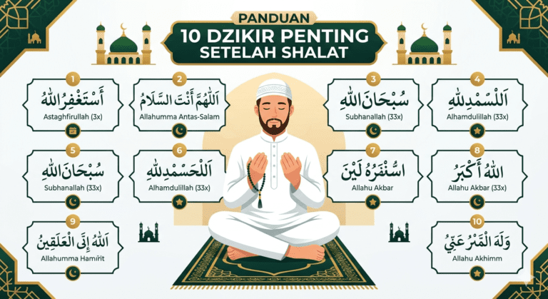 Urutan wirid dan dzikir setelah shalat fardhu yang diajarkan Nabi ﷺ berdasarkan hadis shahih