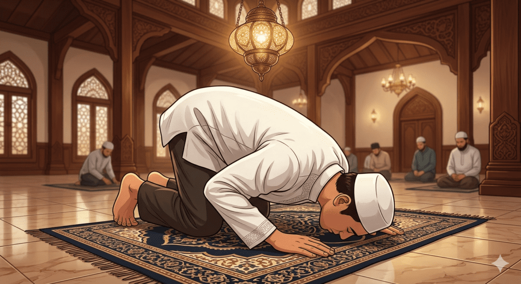 Sujud adalah salah satu dari 13 rukun shalat yang wajib dilaksanakan dengan sempurna dan penuh thuma'ninah.