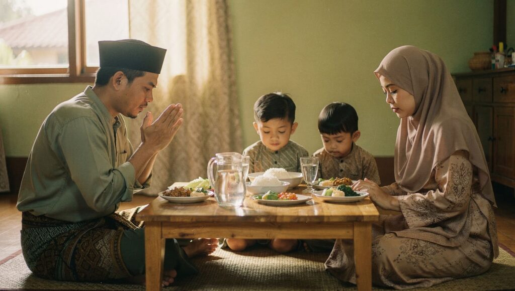 5 Doa Makan Lengkap — Adab Makan Keluarga Muslim Sesuai Sunnah