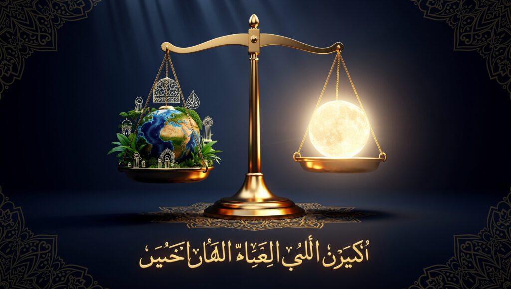 Ilustrasi konsep pertanggungjawaban tanggung jawab khalifah di bumi di hadapan Allah pada hari kiamat