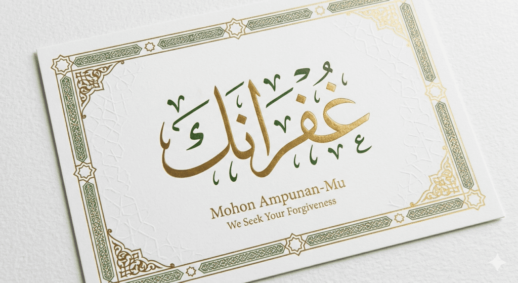 suasana lorong rumah islami di luar kamar mandi untuk ilustrasi doa keluar kamar mandi